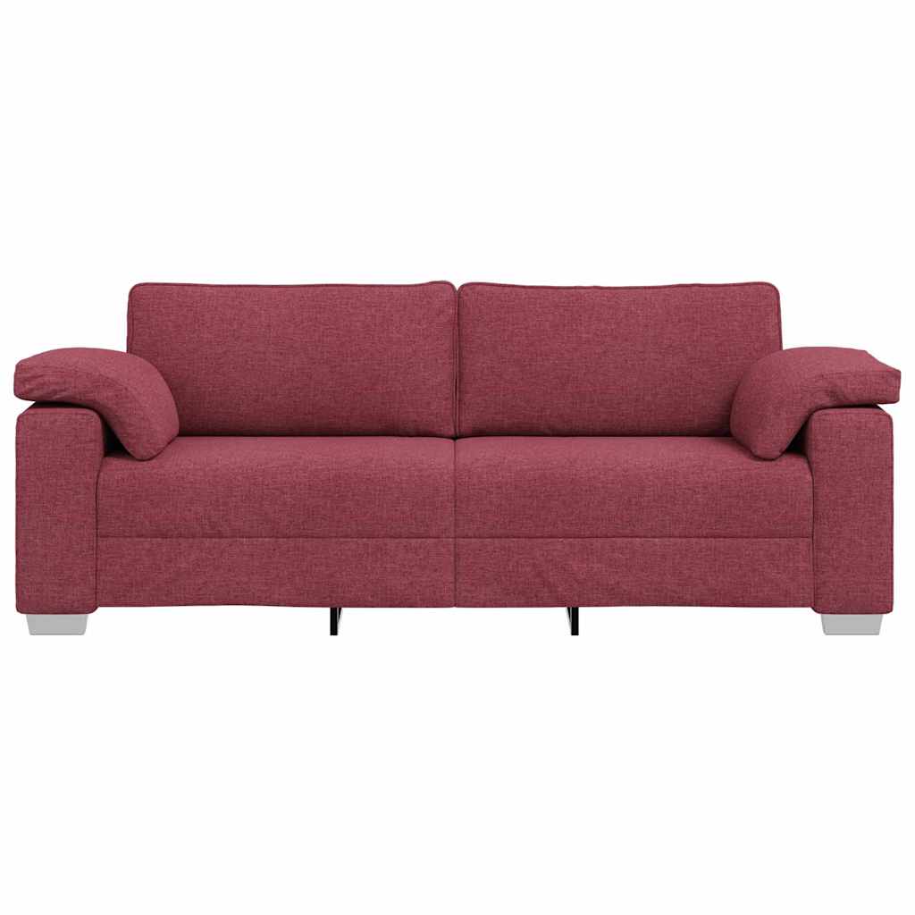 Canapé avec coussin Rouge bordeaux 219 x 77 x 82 cm tissu - XIOS
