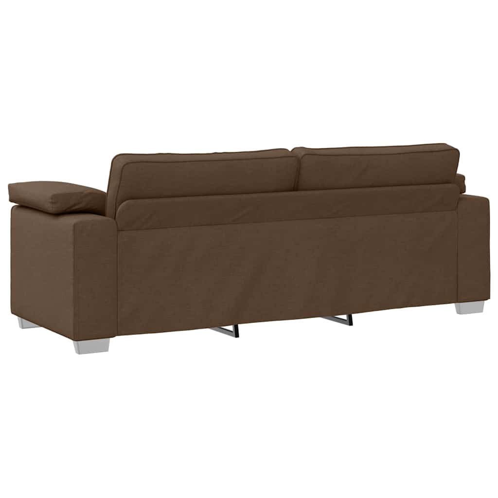 Sofa 3 places Marron 220 cm tissu