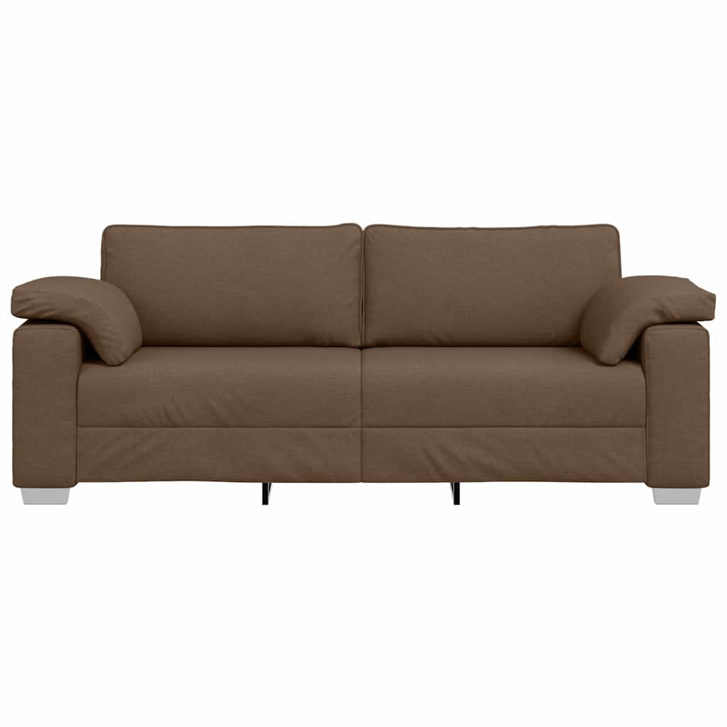 Sofa 3 places Marron 220 cm tissu