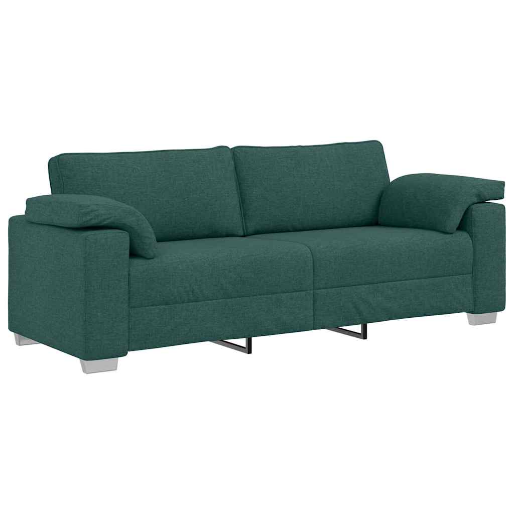 Sofa 3 places Vert foncé 220 cm tissu