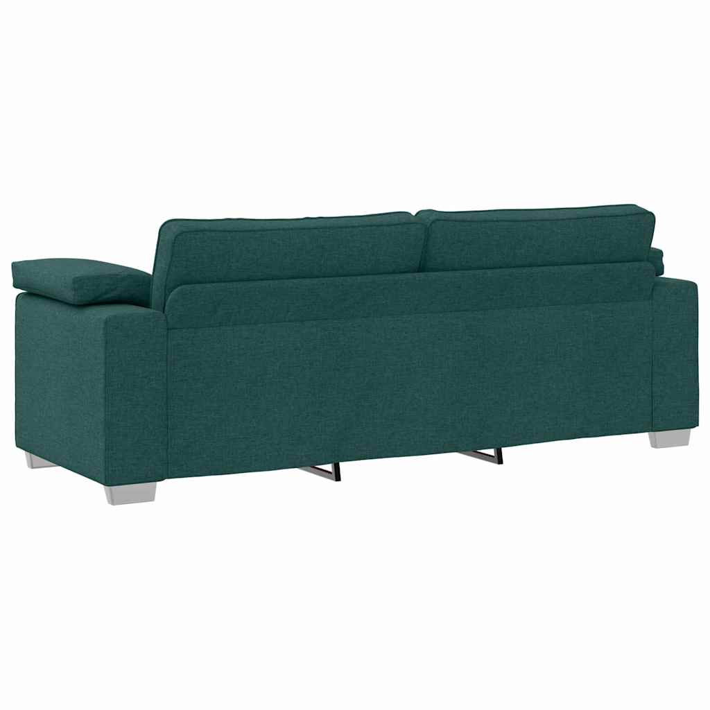 Sofa 3 places Vert foncé 220 cm tissu