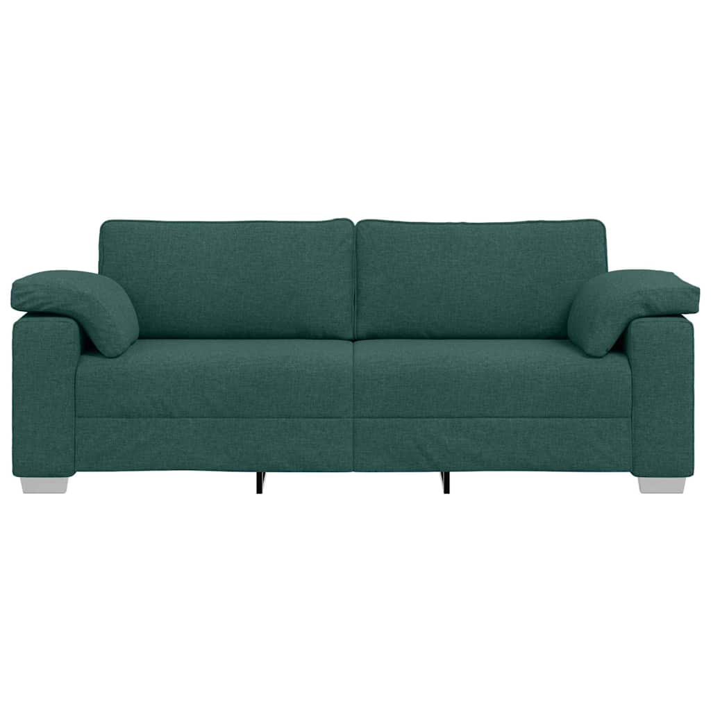 Sofa 3 places Vert foncé 220 cm tissu