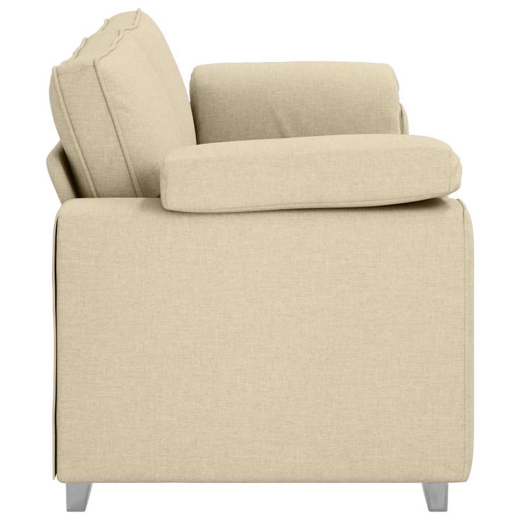 Sofa 3 places Crème 220 cm tissu