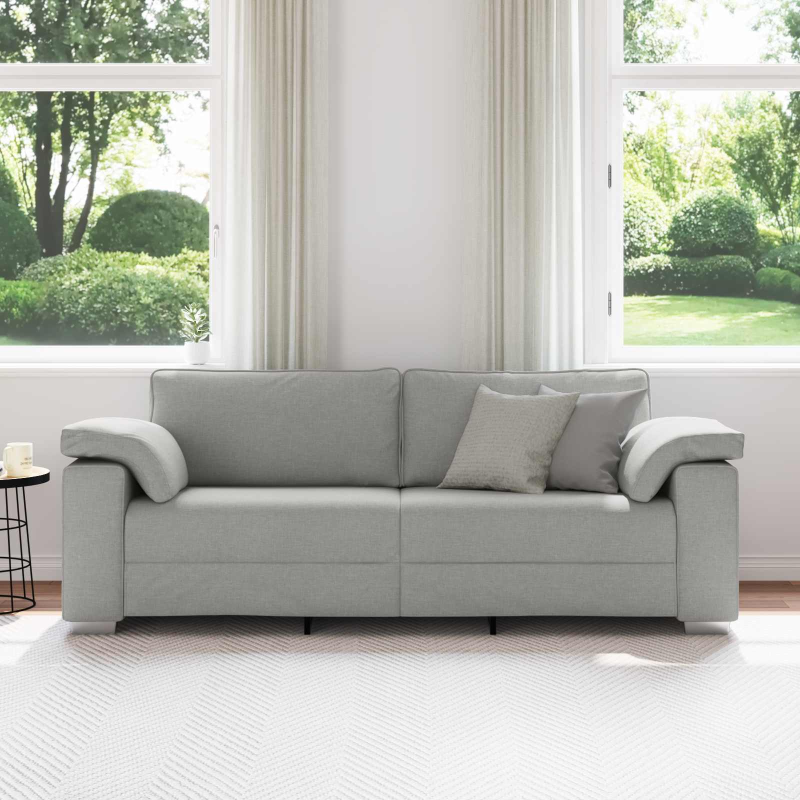 Sofa 3 places Gris nuage 220 cm tissu