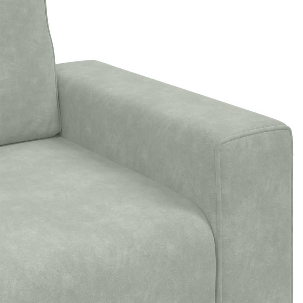 Fauteuil Gris clair 60 cm Velours - XIOS