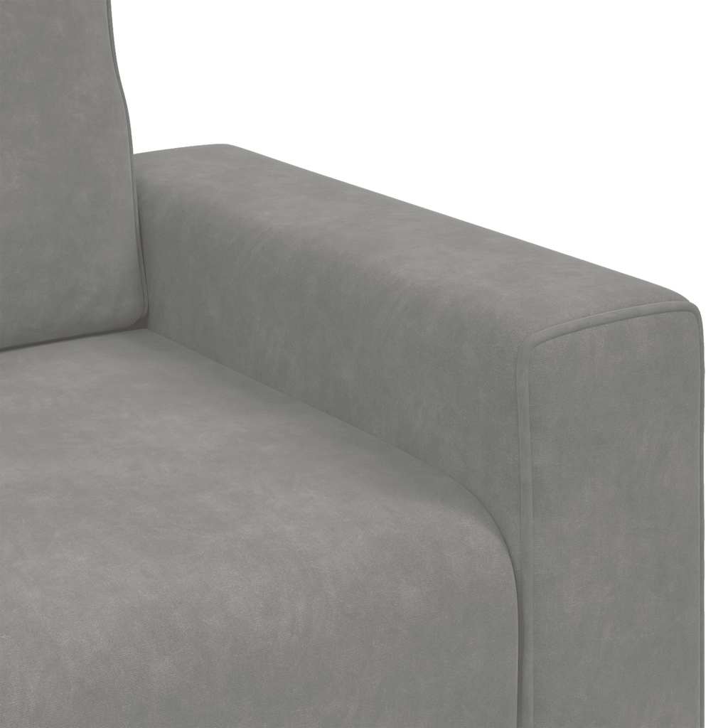 Fauteuil Gris clair 100x77x82 cm Velours