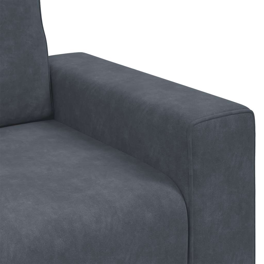 Fauteuil gris foncé 60 cm velours - XIOS