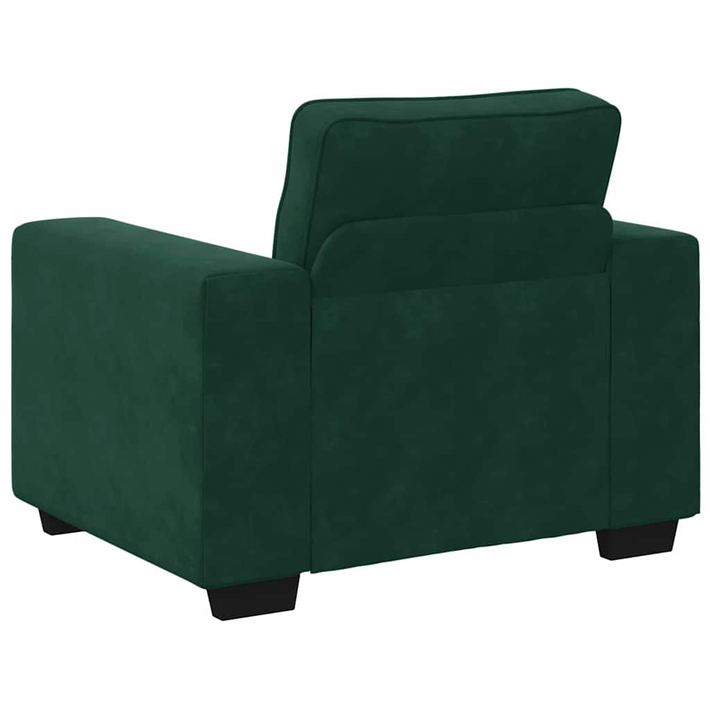 Fauteuil canapé vert foncé 100x77x82 cm velours - XIOS