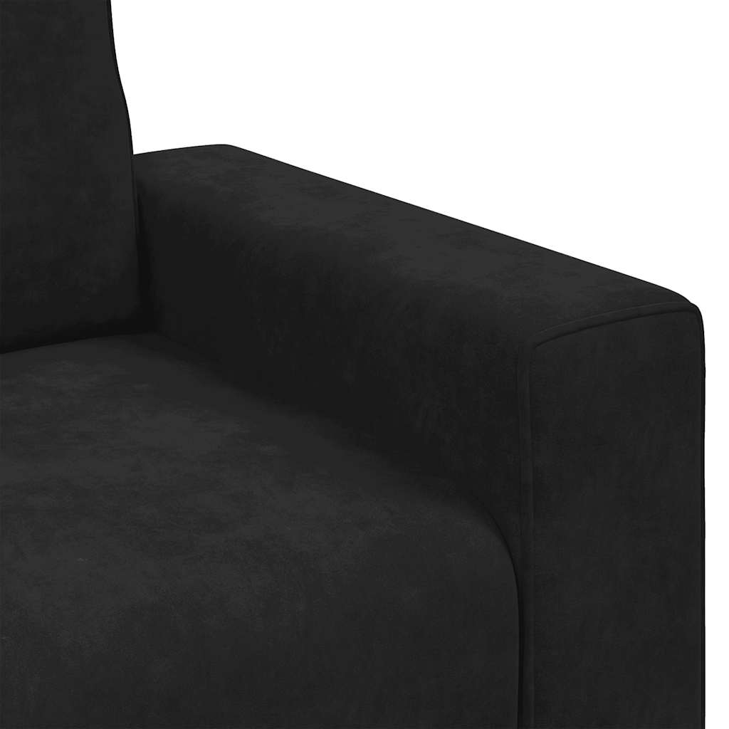 Fauteuil noir 100x77x82 cm velours