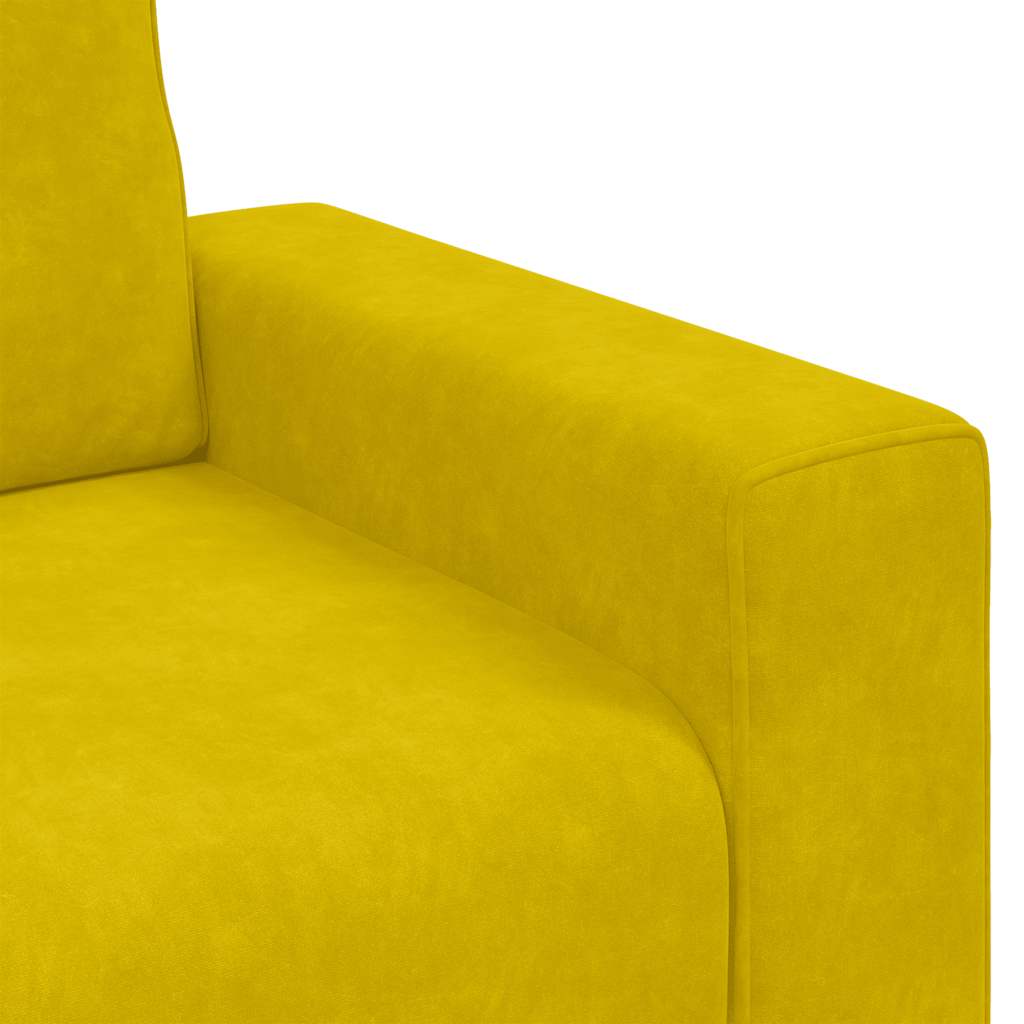 Fauteuil canapé jaune 100x77x82 cm velours - XIOS