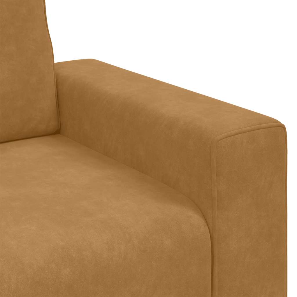 Fauteuil canapé marron 100x77x82 cm velours - XIOS