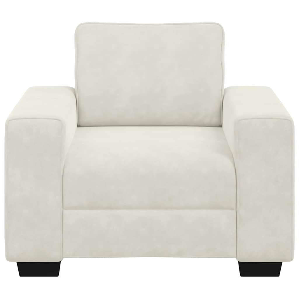 Canapé/Fauteuil crème 100x77x82 cm velours - XIOS