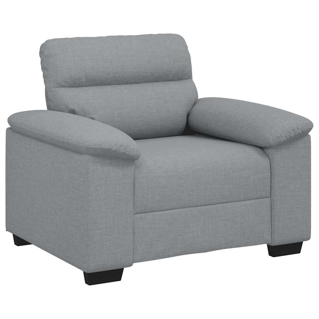 Fauteuil gris clair 60 cm tissu - XIOS