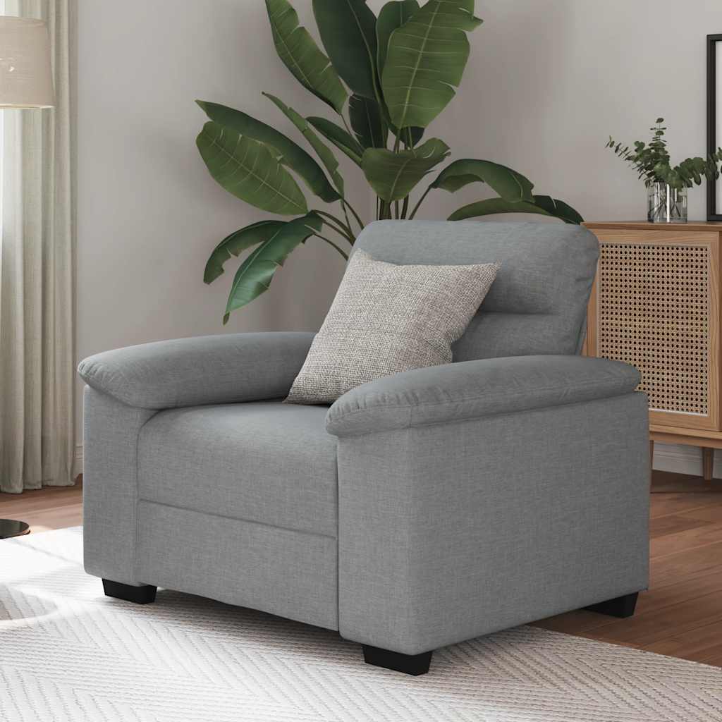 Fauteuil gris clair 60 cm tissu - XIOS