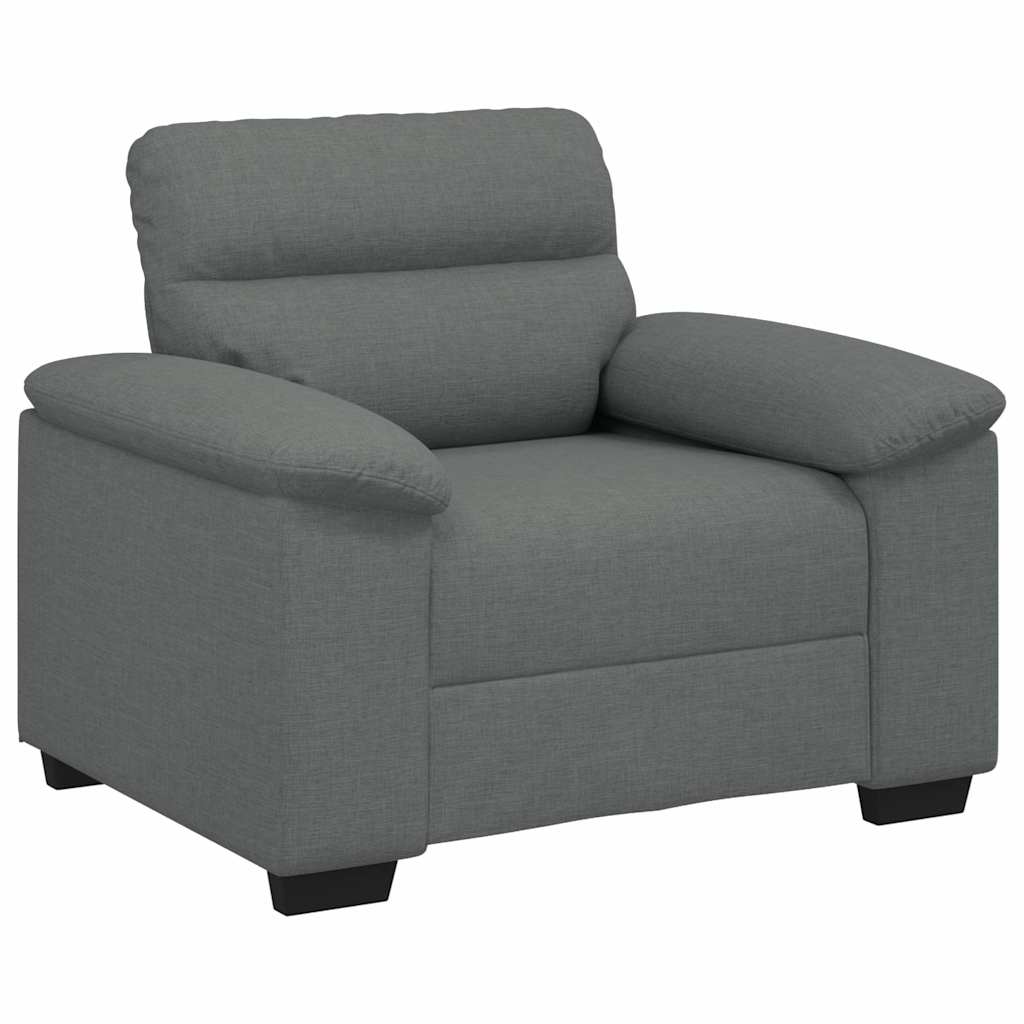 Fauteuil gris foncé 60 cm tissu - XIOS
