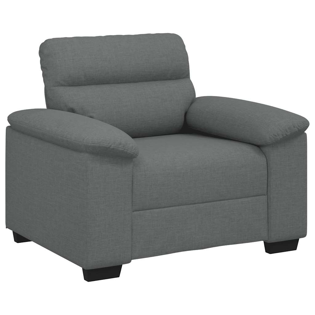 Fauteuil gris foncé 100x81x84 cm tissu - XIOS