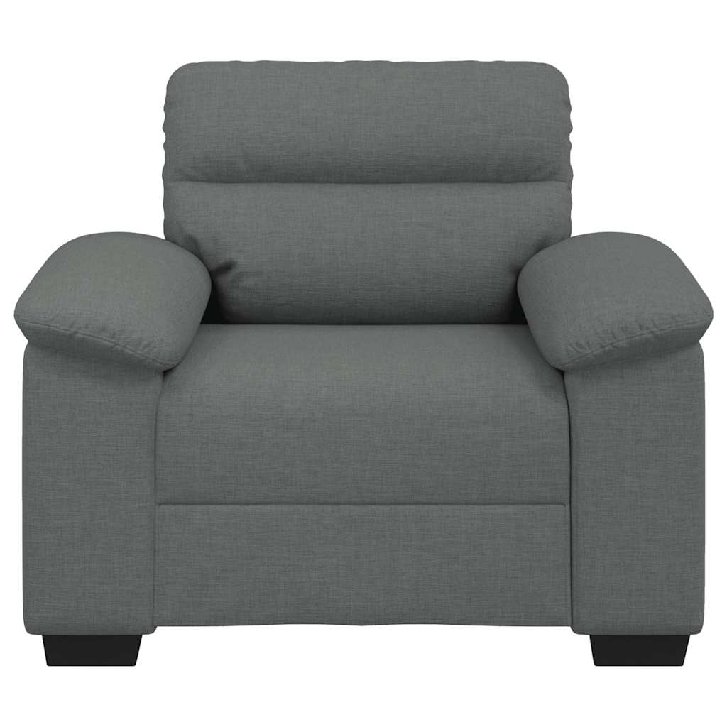 Fauteuil gris foncé 100x81x84 cm tissu - XIOS
