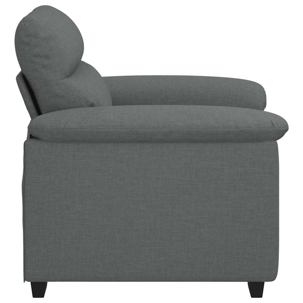 Fauteuil gris foncé 100x81x84 cm tissu - XIOS