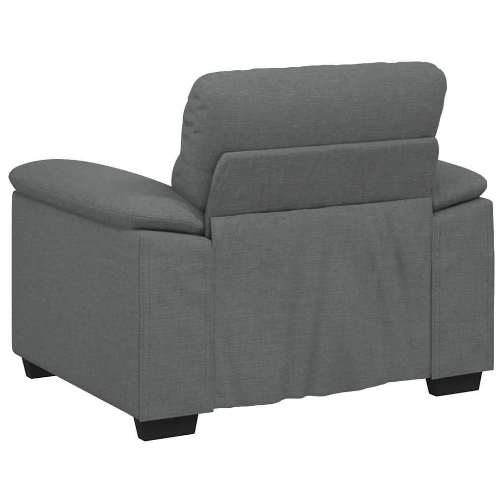 Fauteuil gris foncé 60 cm tissu - XIOS