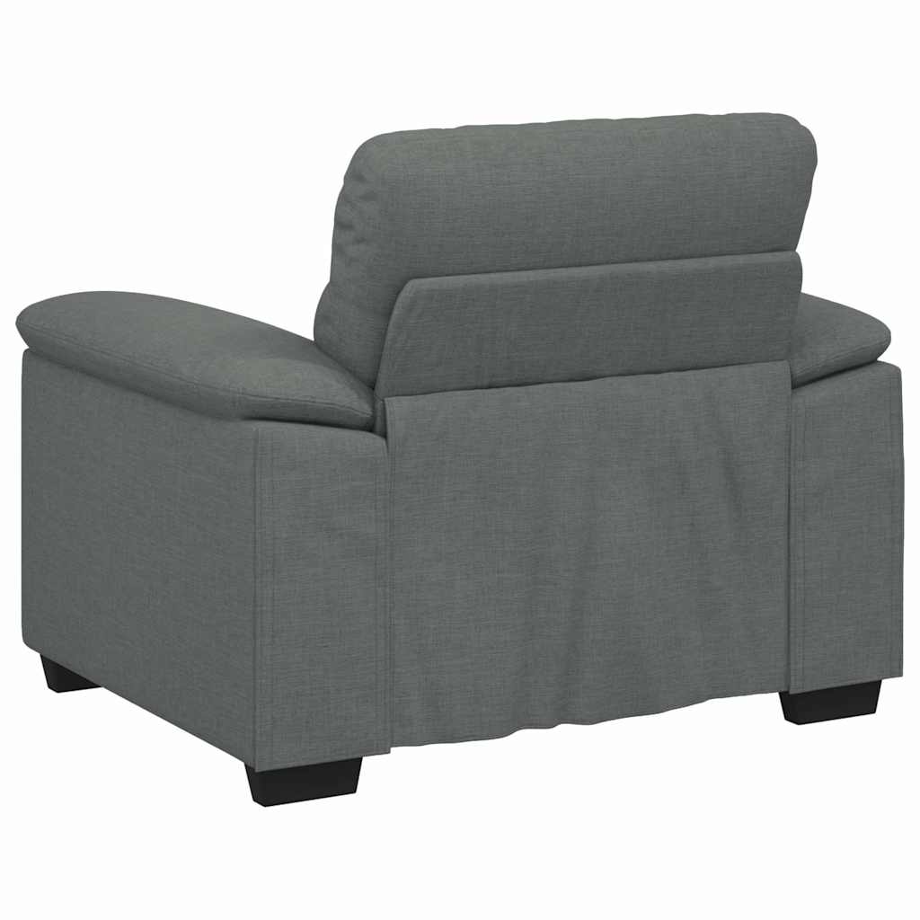 Fauteuil gris foncé 100x81x84 cm tissu - XIOS