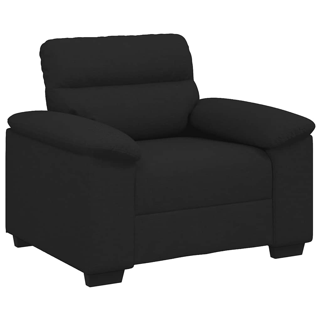 Fauteuil noir 100x81x84 cm tissu