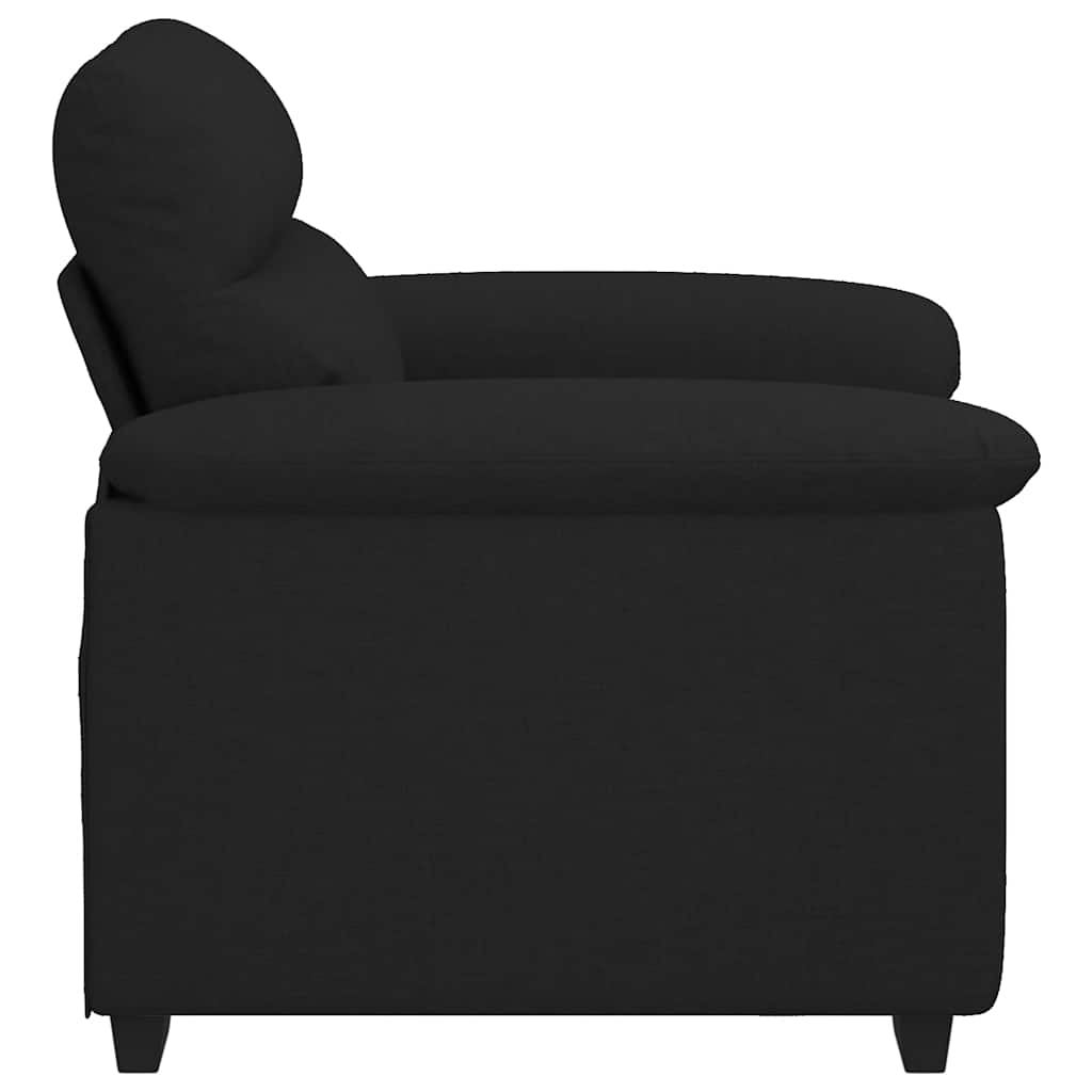 Fauteuil noir 100x81x84 cm tissu