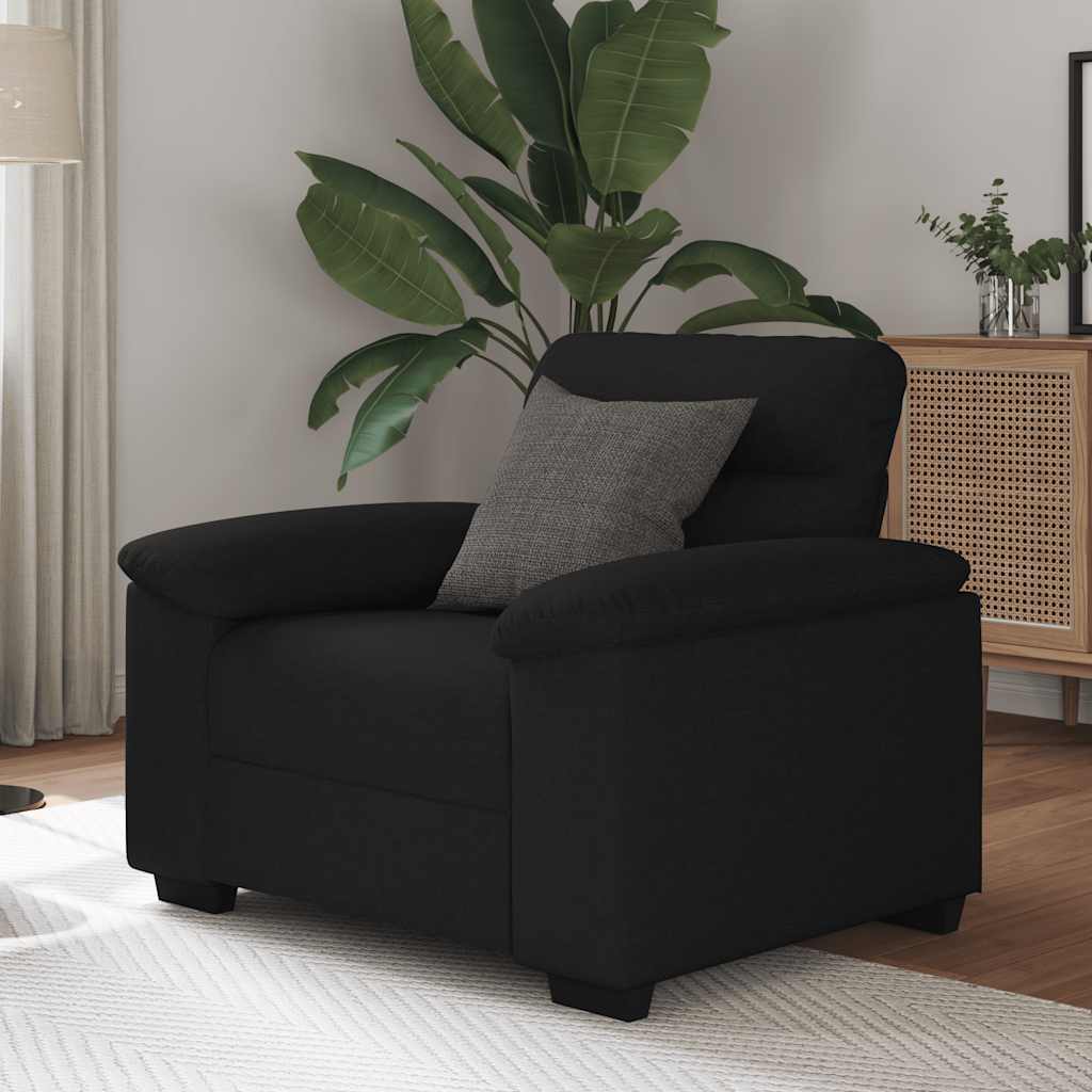 Fauteuil noir 60 cm tissu - XIOS