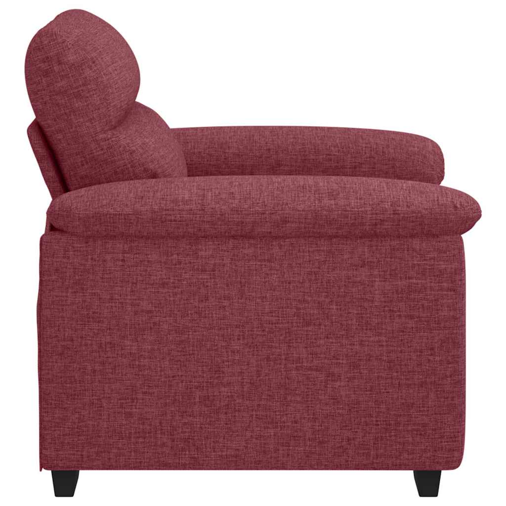 Canapé/Fauteuil rouge vin 100x81x84 cm tissu - XIOS