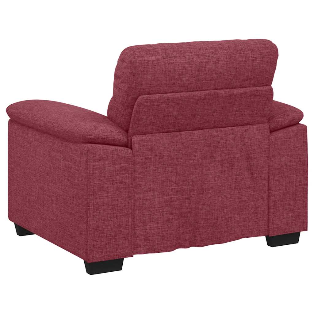 Canapé/Fauteuil rouge vin 100x81x84 cm tissu - XIOS