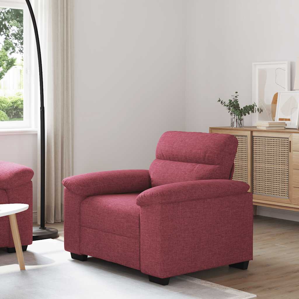 Canapé/Fauteuil rouge vin 100x81x84 cm tissu - XIOS
