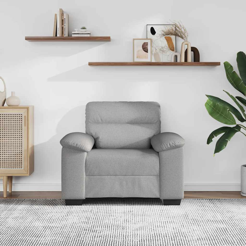 Canapé/Fauteuil Gris Nuage 100x81x84 cm tissu - XIOS