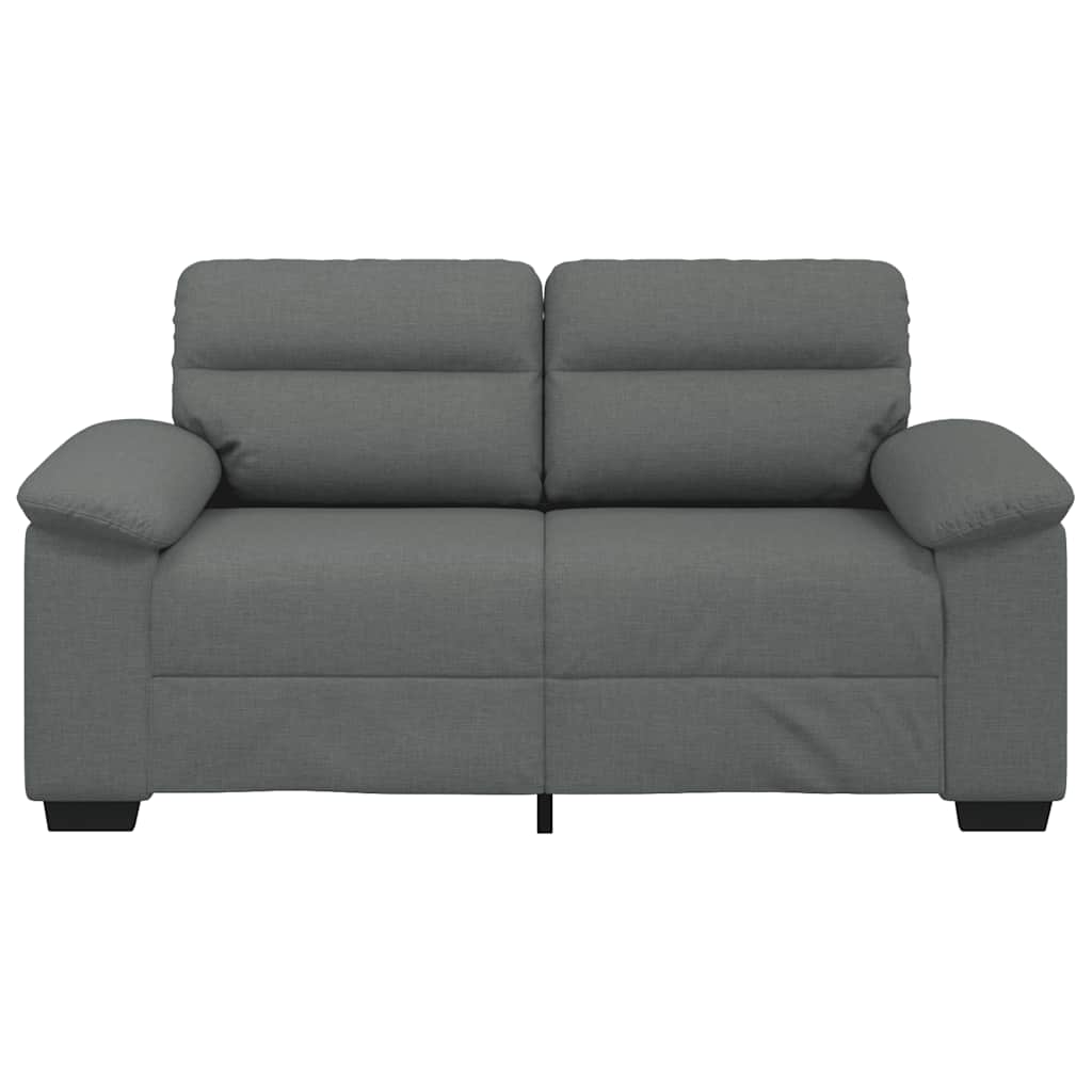Canapé à 2 places gris foncé 160x81x84 cm tissu - XIOS