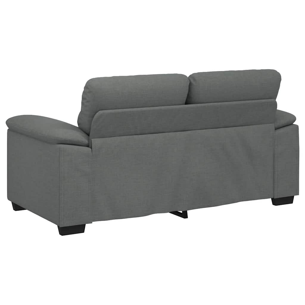 Canapé à 2 places gris foncé 160x81x84 cm tissu - XIOS