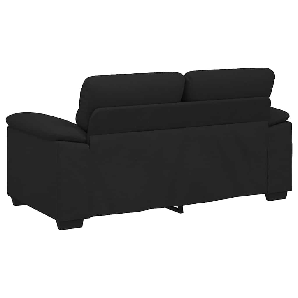 Canapé à 2 places noir 120 cm tissu - XIOS