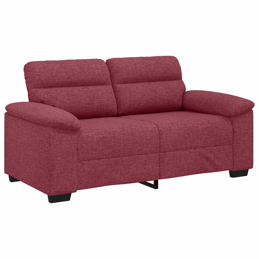 Canapé 2 places rouge vin 160 x 81 x 84 cm en tissu - XIOS