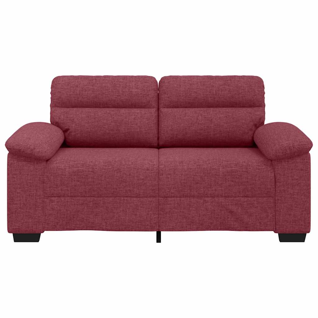 Canapé 2 places rouge vin 160 x 81 x 84 cm en tissu - XIOS