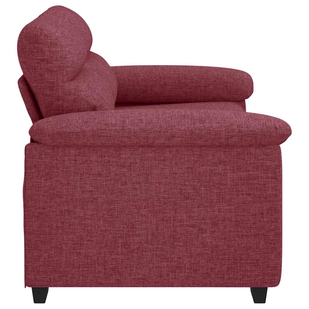 Canapé 2 places rouge vin 160 x 81 x 84 cm en tissu - XIOS