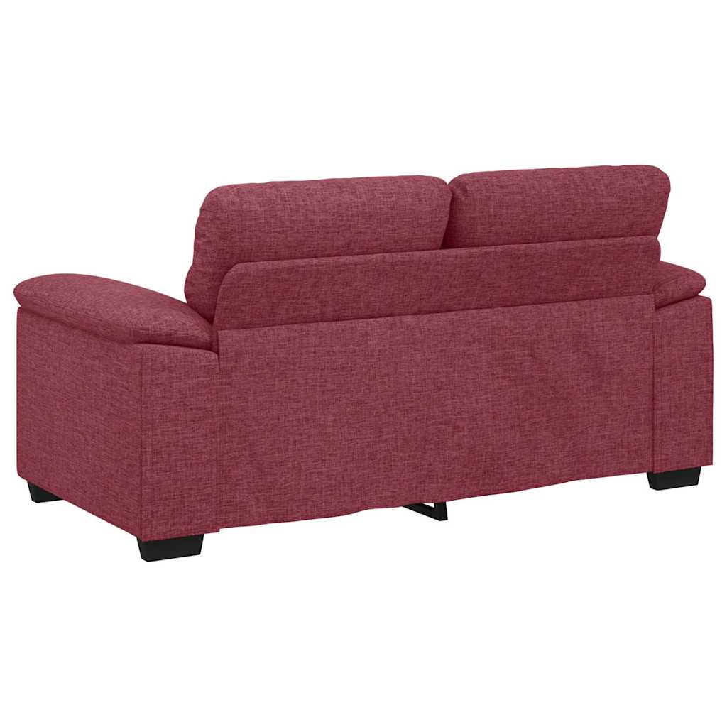 Canapé 2 places rouge vin 160 x 81 x 84 cm en tissu - XIOS