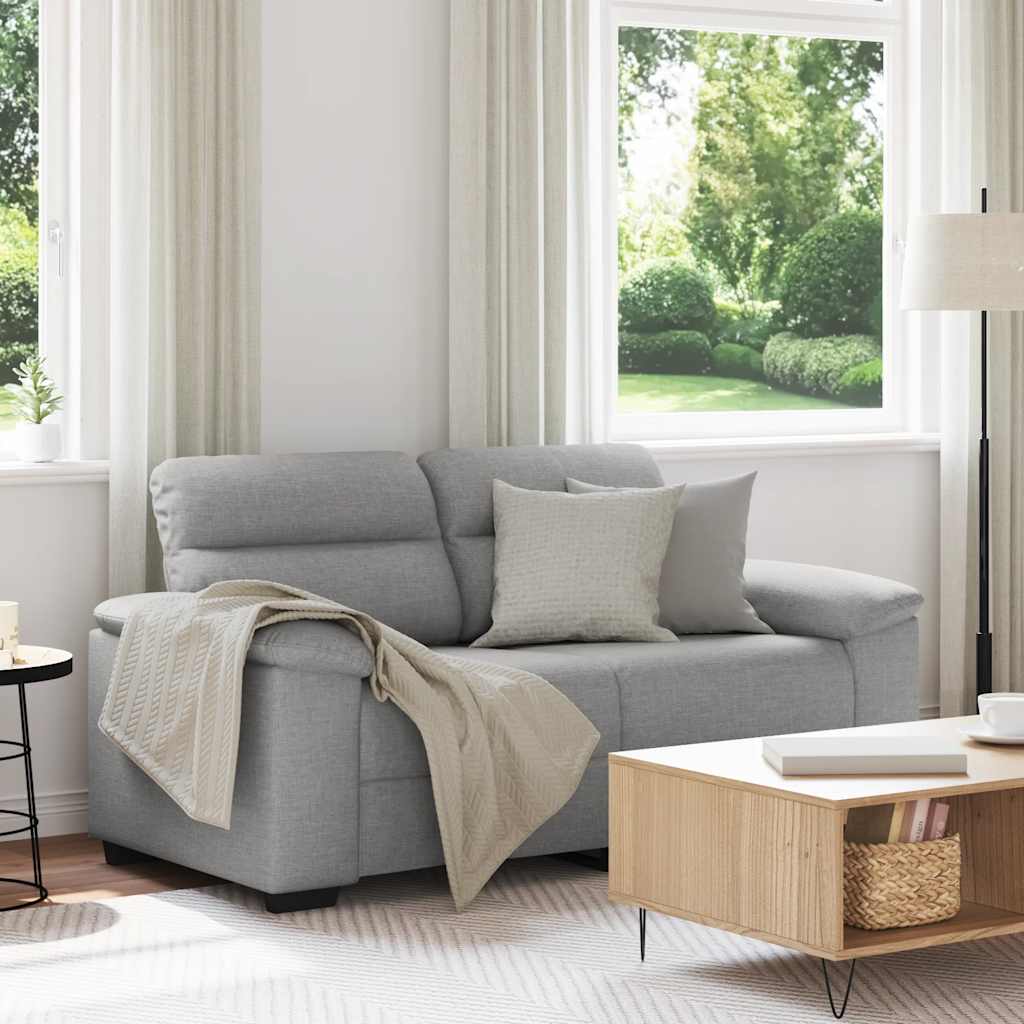 Canapé 2 places Gris nuage 160 x 81 x 84 cm tissu - XIOS