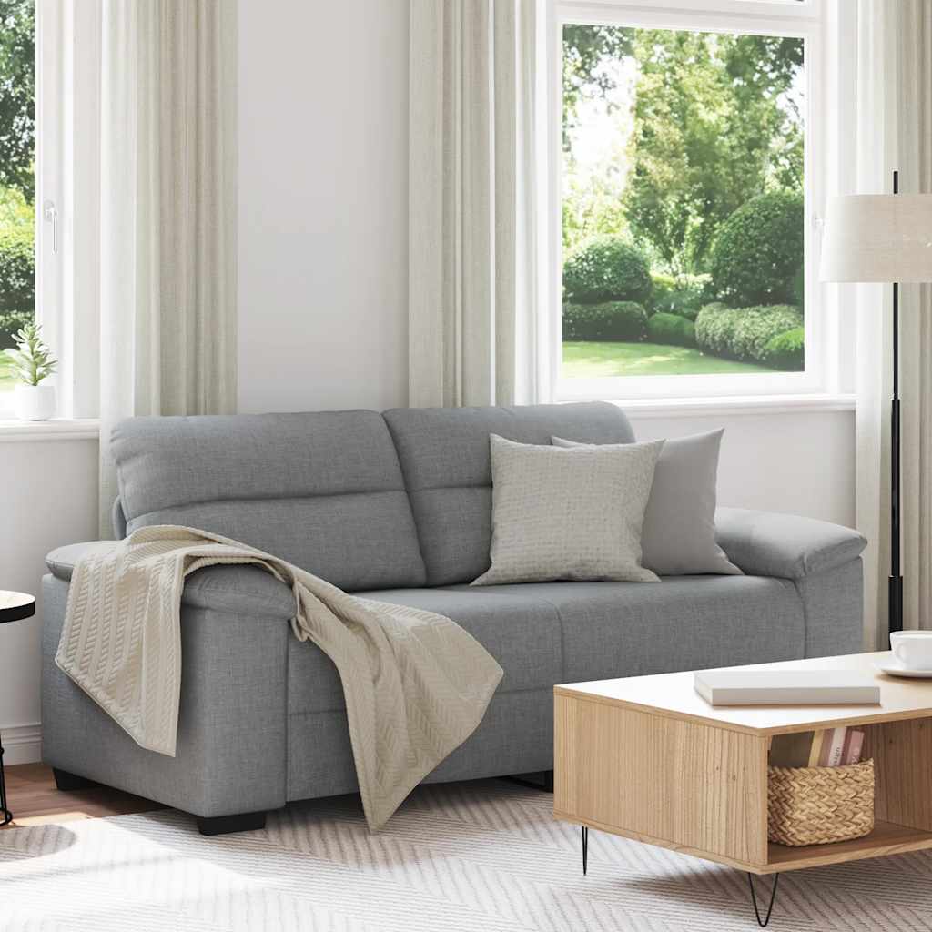 Canapé à 2 places gris clair 180x81x84 cm tissu - XIOS