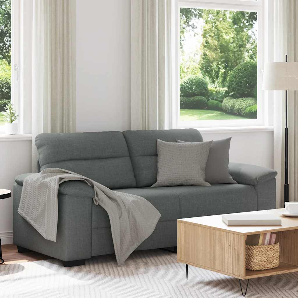Canapé à 2 places gris foncé 180x81x84 cm tissu - XIOS