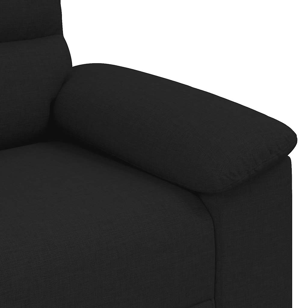 Canapé à 2 places noir 180x81x84 cm tissu - XIOS