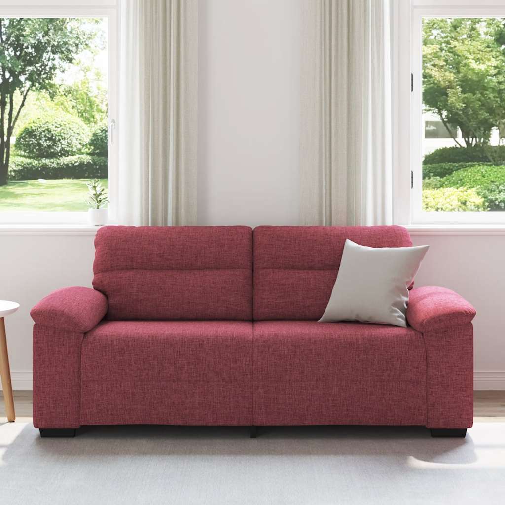 Canapé 2 places rouge vin 180x81x84 cm en tissu - XIOS
