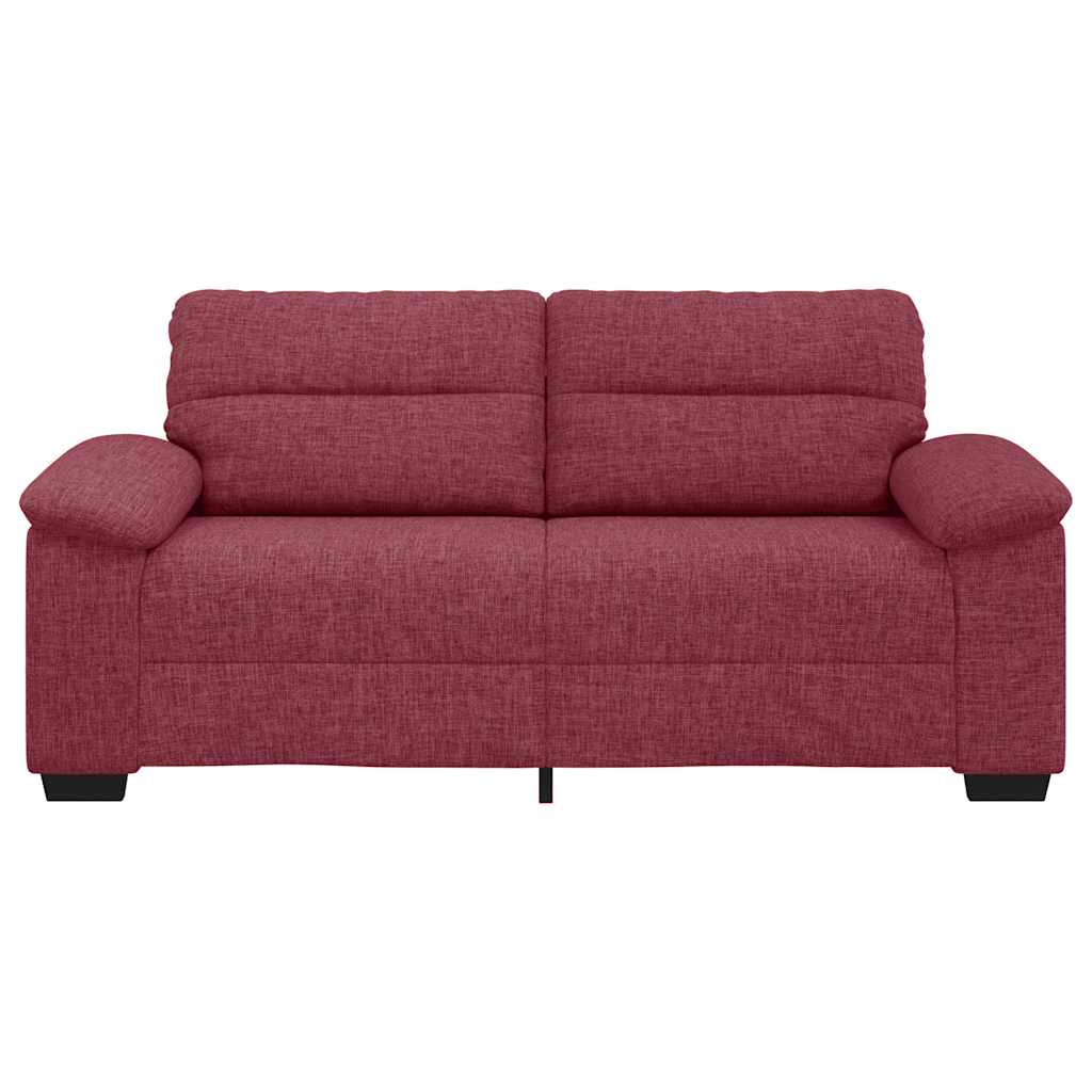 Canapé 2 places rouge vin 180x81x84 cm en tissu - XIOS