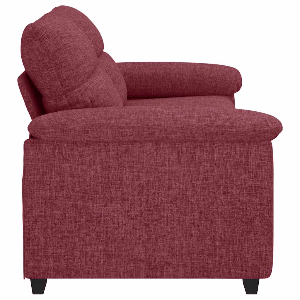 Canapé 2 places rouge vin 180x81x84 cm en tissu - XIOS