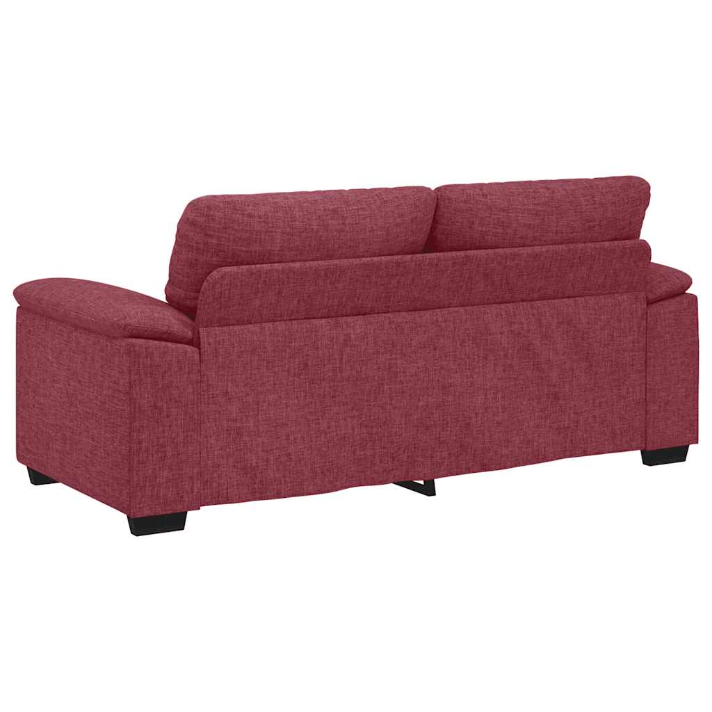 Canapé 2 places rouge vin 180x81x84 cm en tissu - XIOS