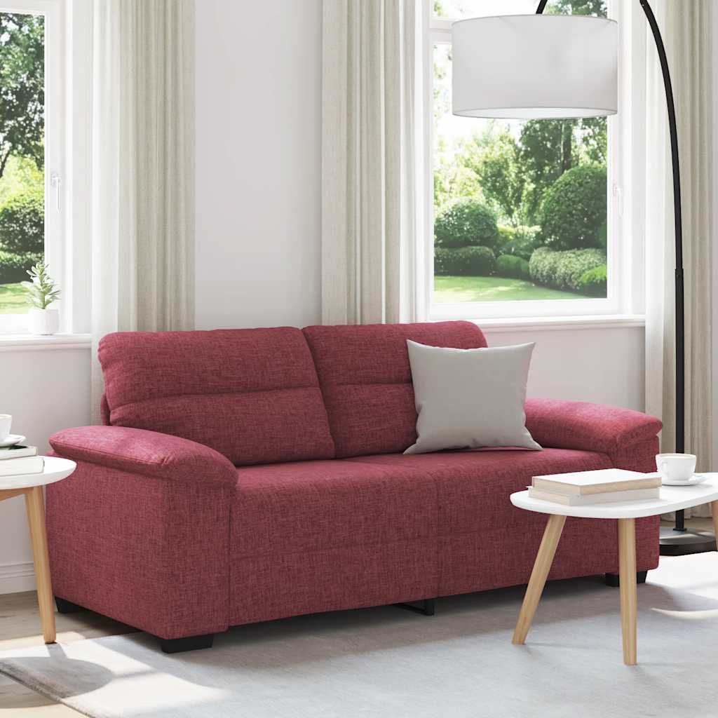 Canapé 2 places rouge vin 180x81x84 cm en tissu - XIOS