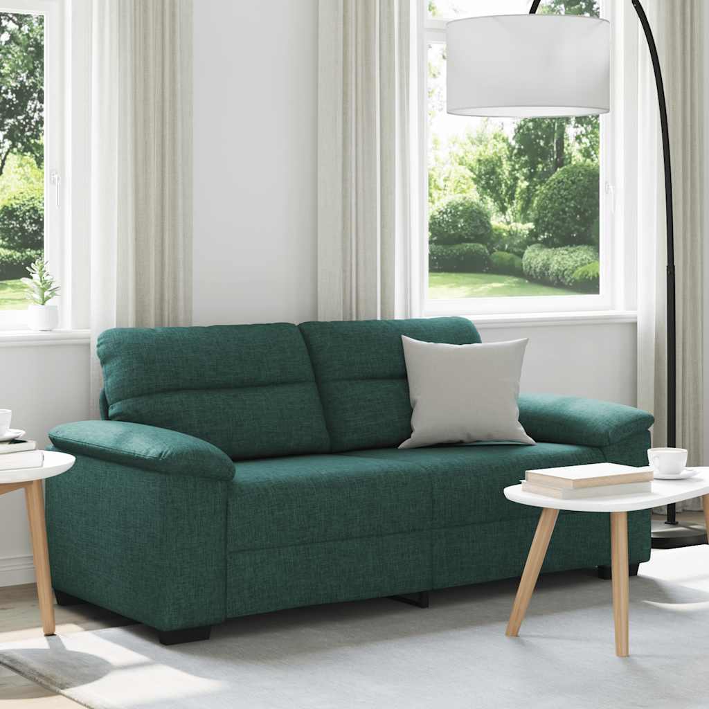 Canapé 2 places vert foncé 180 x 81 x 84 cm en tissu - XIOS