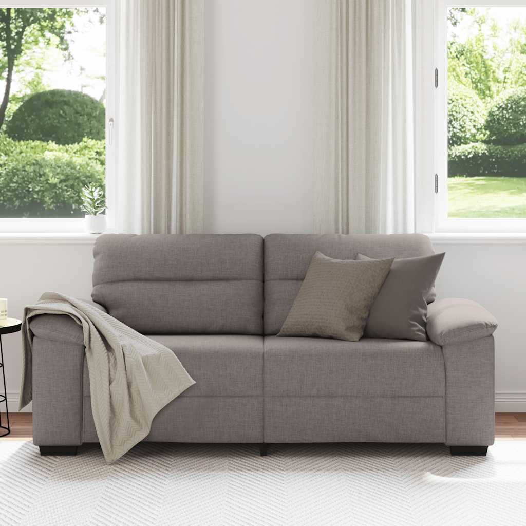 Canapé 2 places taupe 180x81x84 cm en tissu - XIOS