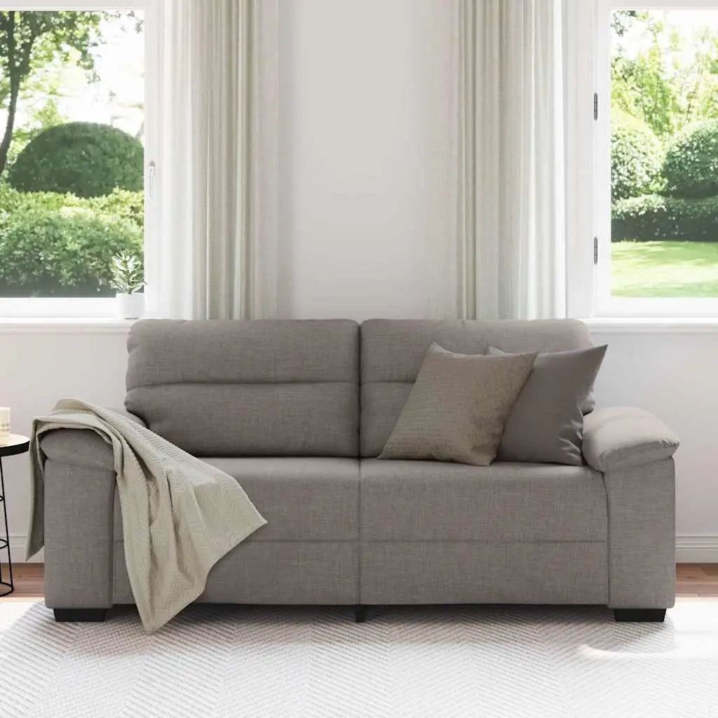 Canapé 2 places taupe 180x81x84 cm en tissu - XIOS